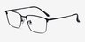 Example Black MetalEyeglass Frames from EyeBuyDirect, Angle View