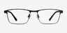Davis Black Plastic-metalEyeglass Frames from EyeBuyDirect, Front View