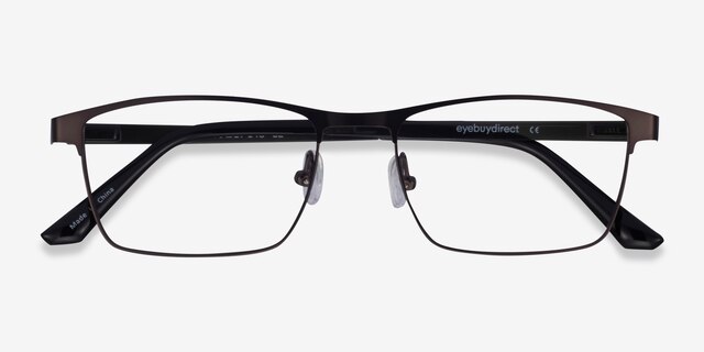Davis Black Plastic-metalEyeglass Frames from EyeBuyDirect, Closed View