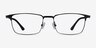 Evans Black Plastic-metalEyeglass Frames from EyeBuyDirect, Front View