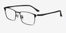 Evans Black Plastic-metalEyeglass Frames from EyeBuyDirect, Angle View