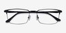 Evans Black Plastic-metalEyeglass Frames from EyeBuyDirect, Closed View
