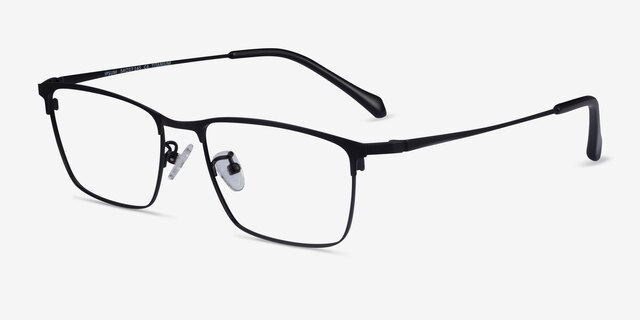 Ipsum Black MetalEyeglass Frames from EyeBuyDirect, Angle View