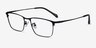 Ipsum Black MetalEyeglass Frames from EyeBuyDirect, Angle View