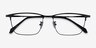 Ipsum Black MetalEyeglass Frames from EyeBuyDirect, Closed View