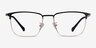 Fungi Black  Gold MetalEyeglass Frames from EyeBuyDirect, Front View