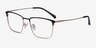 Fungi Black  Gold MetalEyeglass Frames from EyeBuyDirect, Angle View