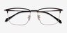 Fungi Black  Gold MetalEyeglass Frames from EyeBuyDirect, Closed View