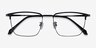 Fungi Black Gunmetal MetalEyeglass Frames from EyeBuyDirect, Closed View
