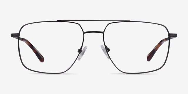 Focal Black MetalEyeglass Frames from EyeBuyDirect, Front View