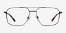 Focal Black MetalEyeglass Frames from EyeBuyDirect, Front View