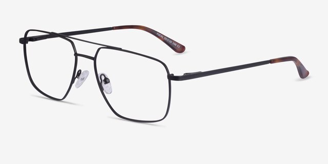 Focal Black MetalEyeglass Frames from EyeBuyDirect, Angle View