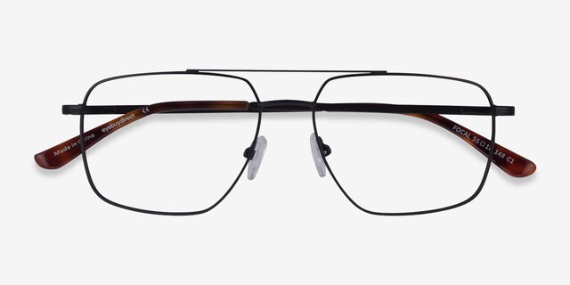 Focal Black MetalEyeglass Frames from EyeBuyDirect, Closed View