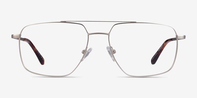 Focal Silver MetalEyeglass Frames from EyeBuyDirect, Front View