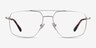 Focal Silver MetalEyeglass Frames from EyeBuyDirect, Front View