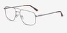 Focal Silver MetalEyeglass Frames from EyeBuyDirect, Angle View