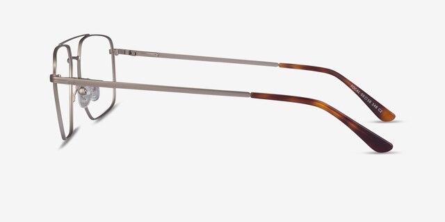 Focal Silver MetalEyeglass Frames from EyeBuyDirect, Side View