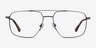 Focal Gunmetal MetalEyeglass Frames from EyeBuyDirect, Front View