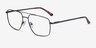 Focal Gunmetal MetalEyeglass Frames from EyeBuyDirect, Angle View