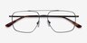 Focal Gunmetal MetalEyeglass Frames from EyeBuyDirect, Closed View
