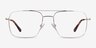 Aerial Light Gold MetalEyeglass Frames from EyeBuyDirect, Front View