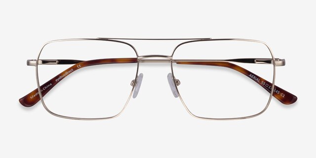 Aerial Light Gold MetalEyeglass Frames from EyeBuyDirect, Closed View