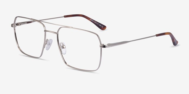 Aerial Argenté MétalMontures de lunettes de vue d'EyeBuyDirect, Vue d'Angle