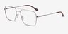 Aerial Argenté MétalMontures de lunettes de vue d'EyeBuyDirect, Vue d'Angle