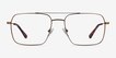 Aerial Bronze MetalEyeglass Frames from EyeBuyDirect, Front View