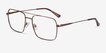 Aerial Bronze MetalEyeglass Frames from EyeBuyDirect, Angle View