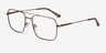 Aerial Bronze MetalEyeglass Frames from EyeBuyDirect, Angle View