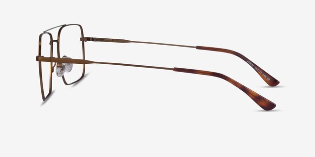 Aerial Bronze MetalEyeglass Frames from EyeBuyDirect, Side View