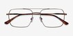 Aerial Bronze MetalEyeglass Frames from EyeBuyDirect, Closed View