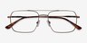 Aerial Bronze MetalEyeglass Frames from EyeBuyDirect, Closed View