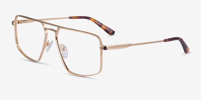 Orson Gold MetalEyeglass Frames from EyeBuyDirect, Angle View