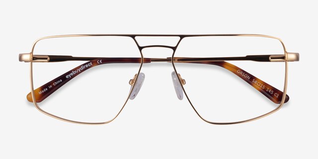 Orson Gold MetalEyeglass Frames from EyeBuyDirect, Closed View