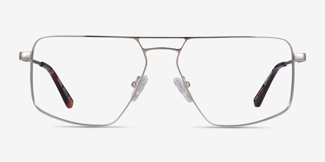 Orson Silver MetalEyeglass Frames from EyeBuyDirect, Front View