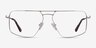 Orson Silver MetalEyeglass Frames from EyeBuyDirect, Front View