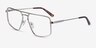 Orson Silver MetalEyeglass Frames from EyeBuyDirect, Angle View