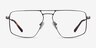 Orson Dark Gunmetal MetalEyeglass Frames from EyeBuyDirect, Front View