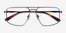 Orson Dark Gunmetal MetalEyeglass Frames from EyeBuyDirect, Closed View