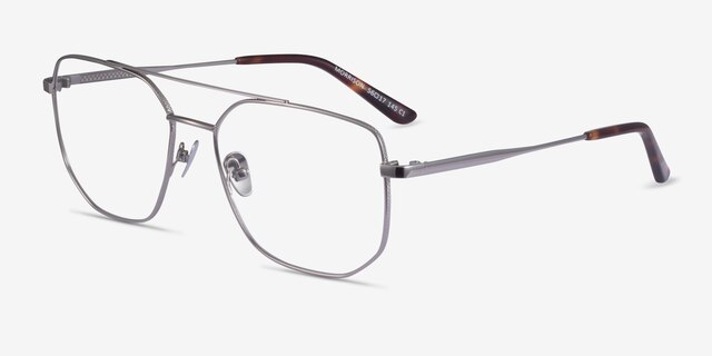 Morrison Silver MetalEyeglass Frames from EyeBuyDirect, Angle View