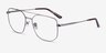 Morrison Silver MetalEyeglass Frames from EyeBuyDirect, Angle View