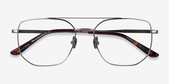 Morrison Silver MetalEyeglass Frames from EyeBuyDirect, Closed View