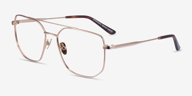 Morrison Gold MetalEyeglass Frames from EyeBuyDirect, Angle View