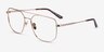 Morrison Gold MetalEyeglass Frames from EyeBuyDirect, Angle View