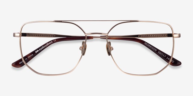 Morrison Gold MetalEyeglass Frames from EyeBuyDirect, Closed View
