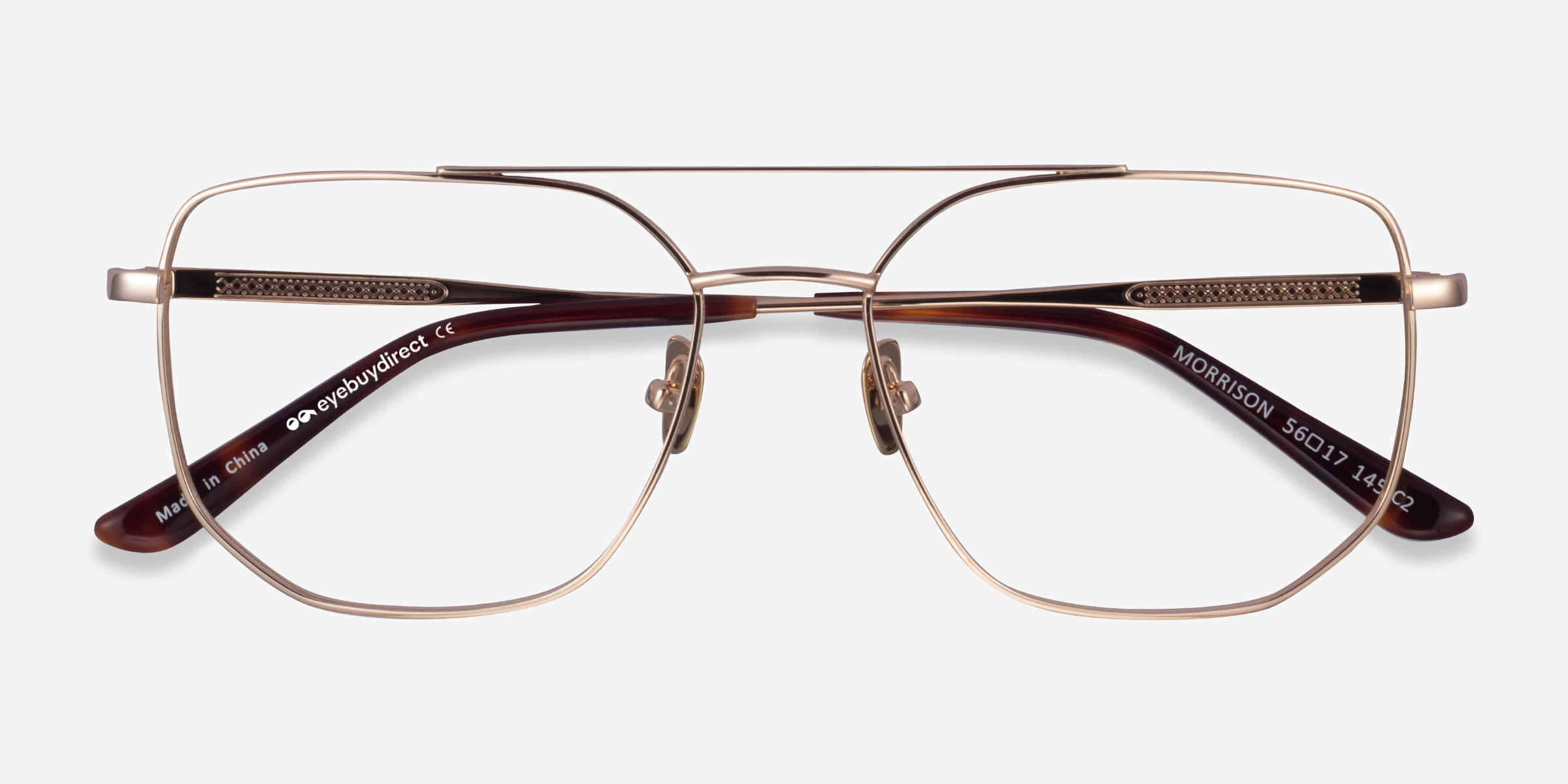 Morrison Aviator Gold Full Rim Eyeglasses Eyebuydirect