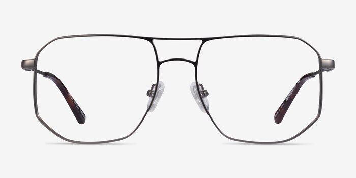 Carlo Matte Gunmetal Metal Eyeglass Frames from EyeBuyDirect