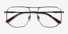 Carlo Matte Gunmetal MetalEyeglass Frames from EyeBuyDirect, Closed View